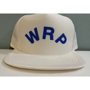 Vintage WRP Trucker Hat White Snapback Foam Mesh Speedway Ball Cap